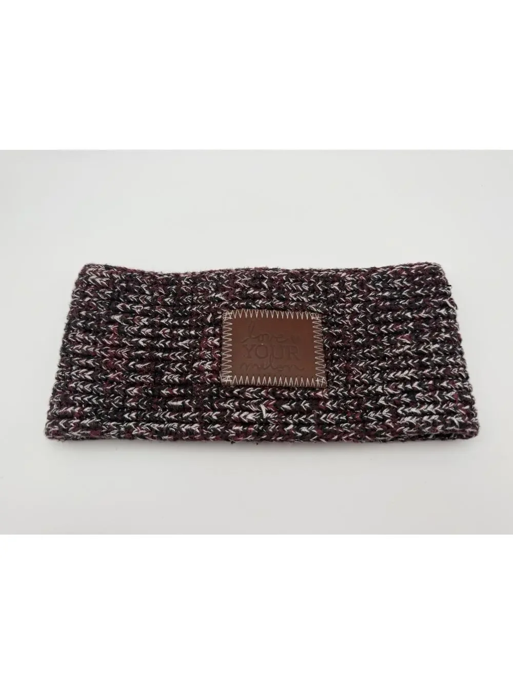 Love Your Melon Maroon Speckled Headband Cotton Blend Knit Ear Warmer One Size